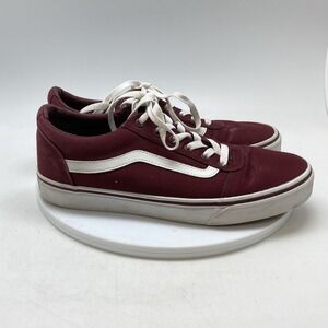 Vans Old Skool Womens 11 Burgundy Athletic‎ Skate Casual Shoes Sneakers 500714